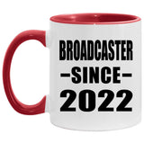 Broadcaster Since 2022 - 11oz Accent Mug Red