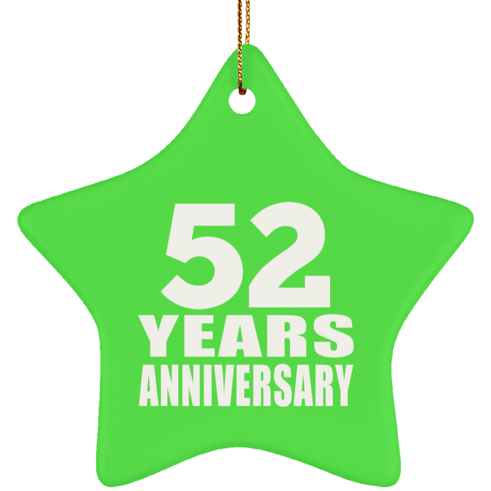 52nd Anniversary 52 Years - Star Ornament