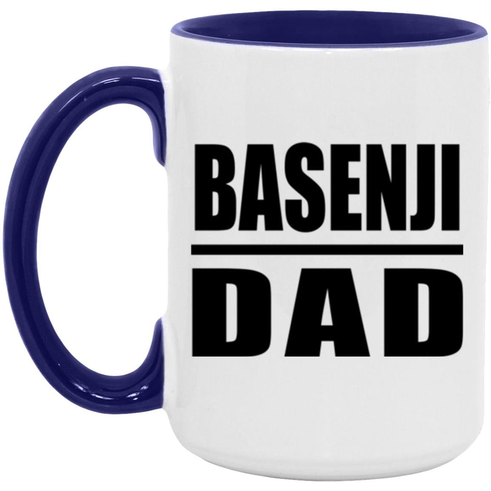 Basenji Dad - 15oz Accent Mug Purple