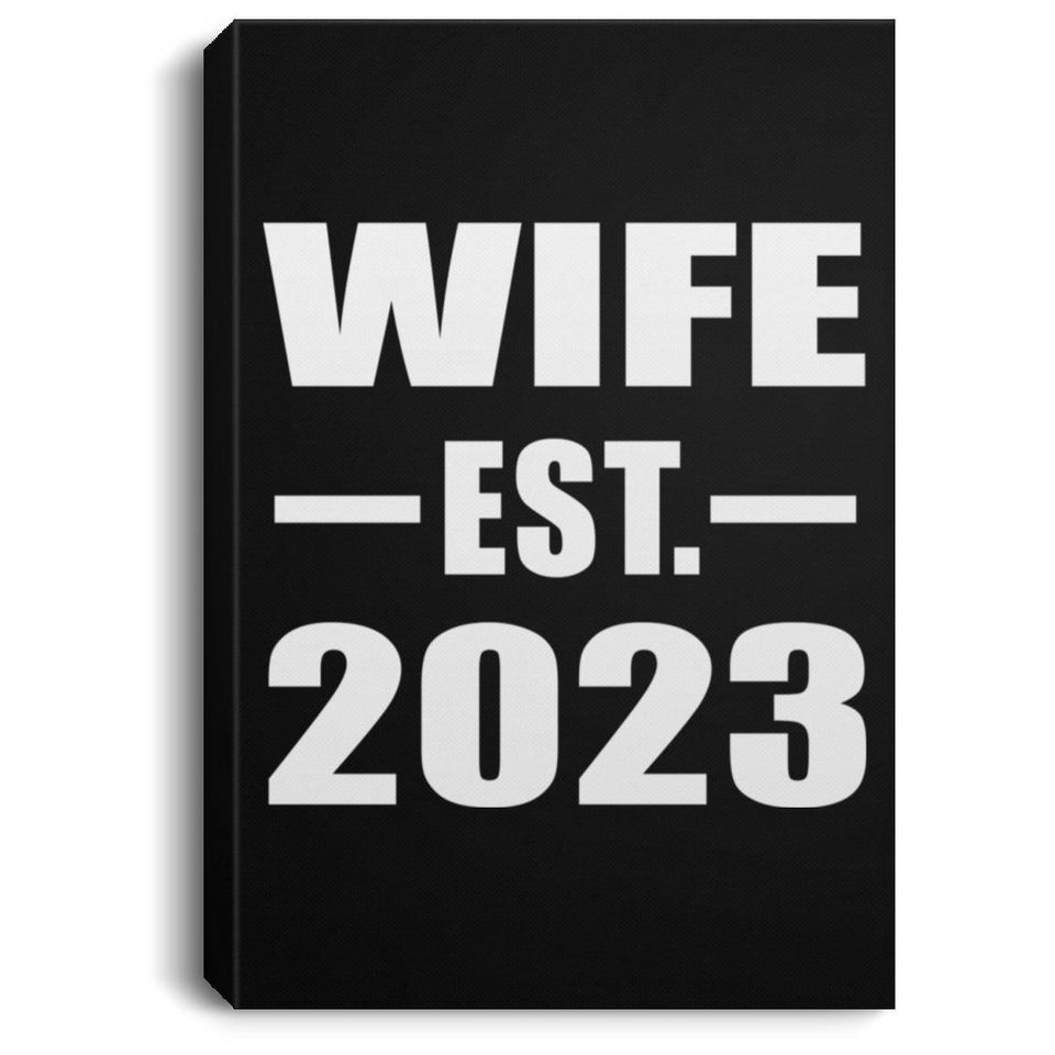 Wife Established EST. 2023 - Canvas Portrait