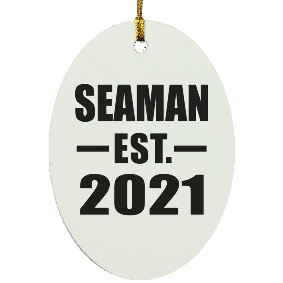 Seaman Established EST. 2021 - Oval Ornament