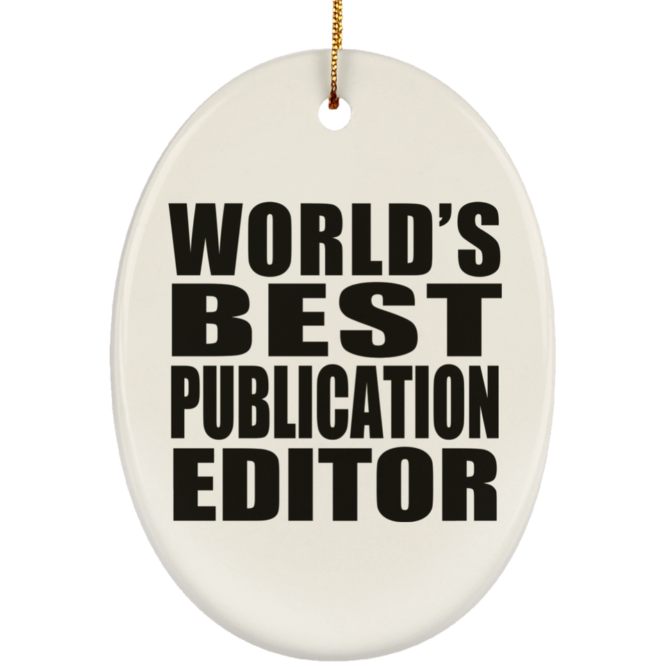 World's Best Publication Editor - Oval Ornament