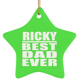 Ricky Best Dad Ever - Star Ornament