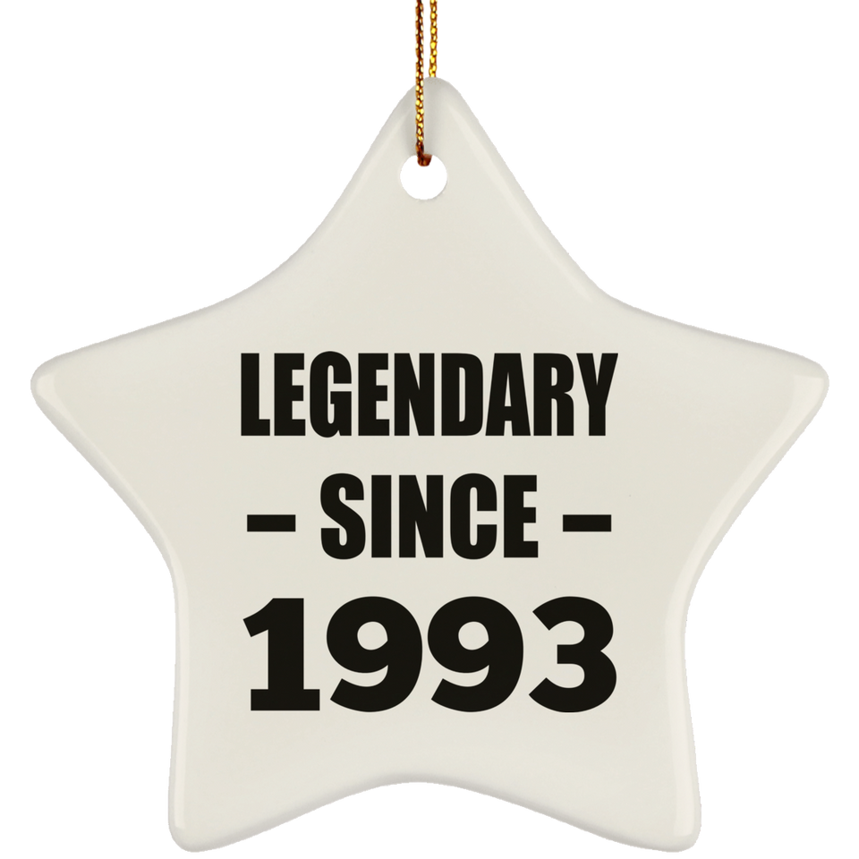 31st Birthday Legendary Since 1993 - Star Ornament