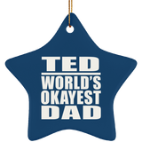 Ted World's Okayest Dad - Star Ornament