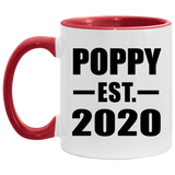 Poppy Established EST. 2020 - 11oz Accent Mug Red