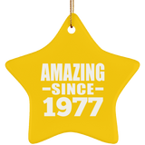 47th Birthday Amazing Since 1977 - Star Ornament