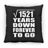 39th Anniversary Square Root of 1521 Years Down Forever To Go - Throw Pillow Black