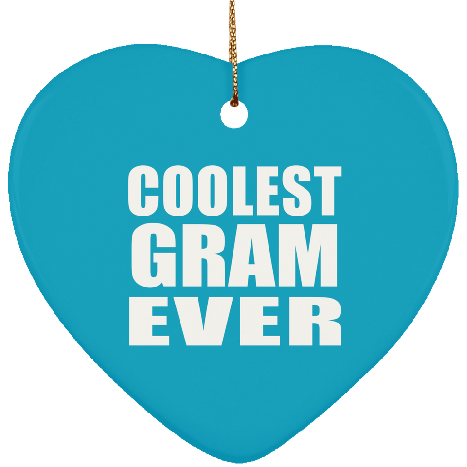 Coolest Gram Ever - Heart Ornament