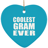 Coolest Gram Ever - Heart Ornament