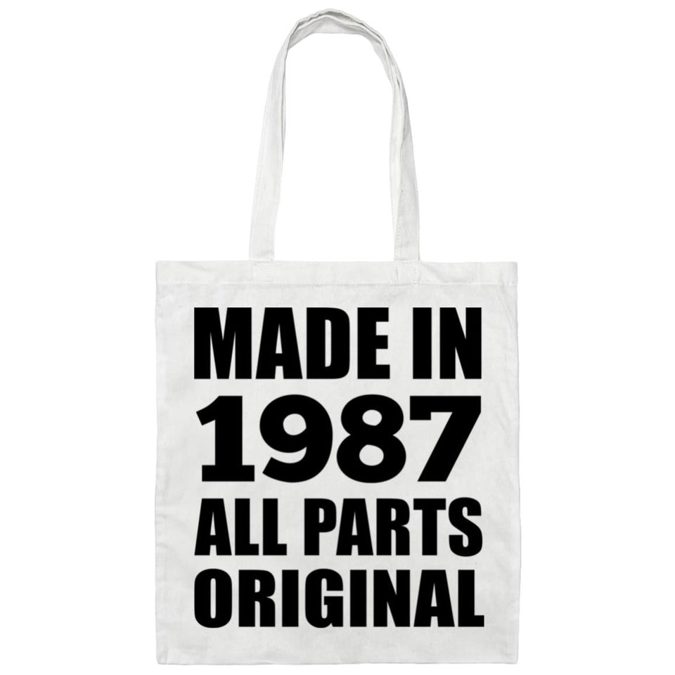 37th Birthday Made in 1987 All Parts Original - Tote Bag White