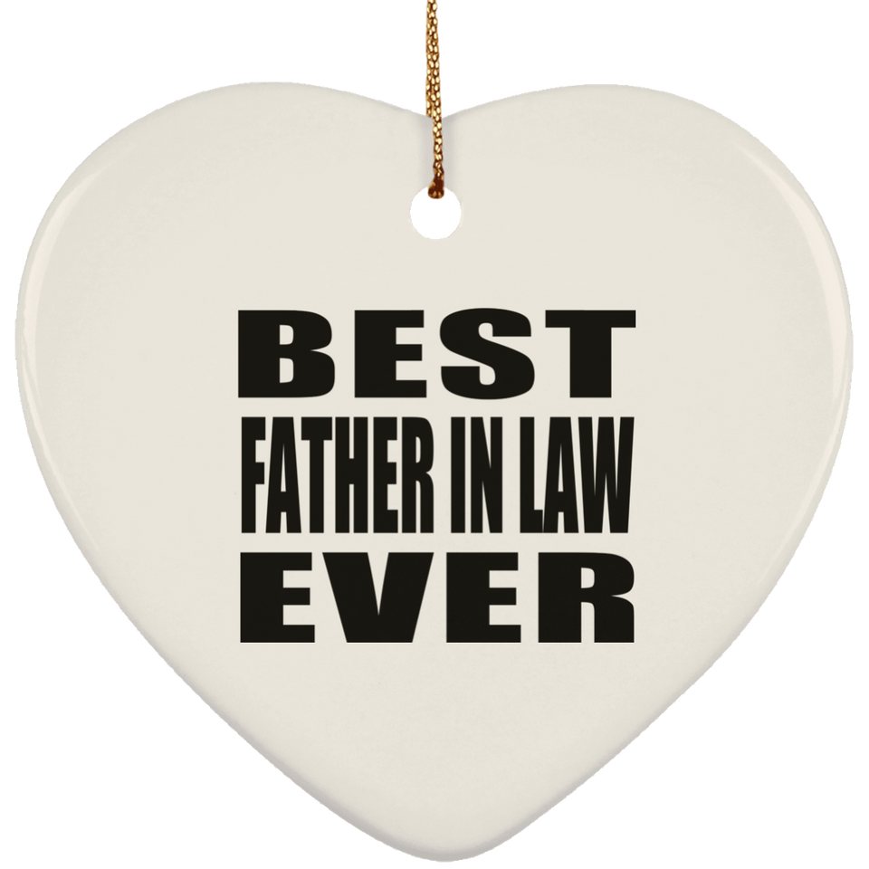 Best Father In Law Ever - Heart Ornament