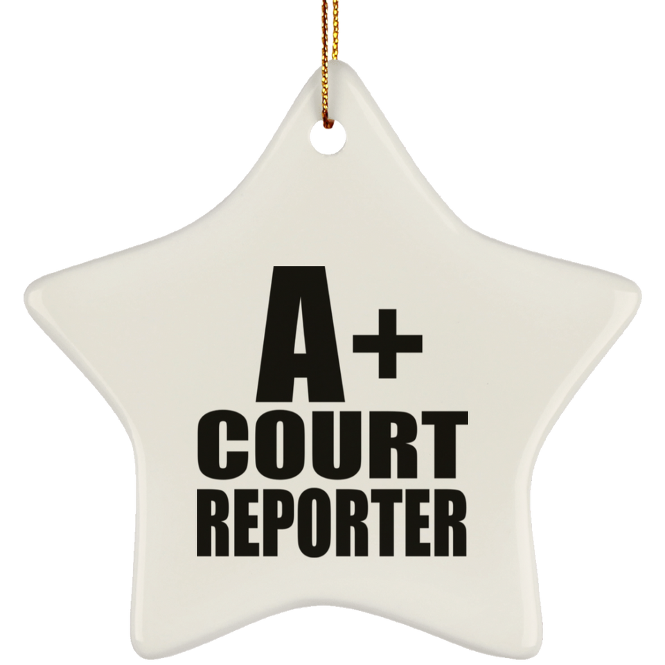 A+ Court Reporter - Star Ornament