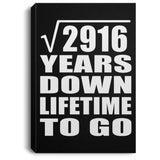 54th Anniversary Square Root of 2916 Years Lifetime To Go - Canvas Portrait