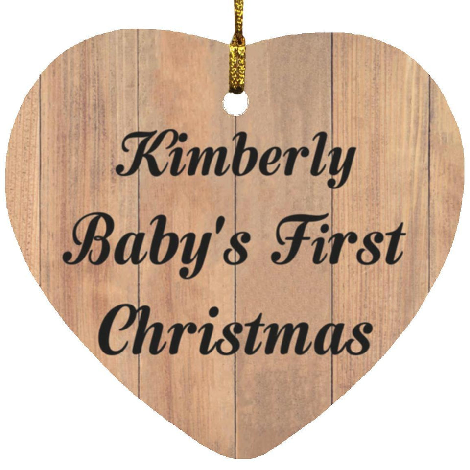 Kimberly Baby's First Christmas - Heart Ornament C