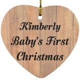 Kimberly Baby's First Christmas - Heart Ornament C