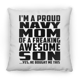 Proud Navy Mom Of Awesome Son - Throw Pillow