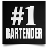 Number One #1 Bartender - Poster Square