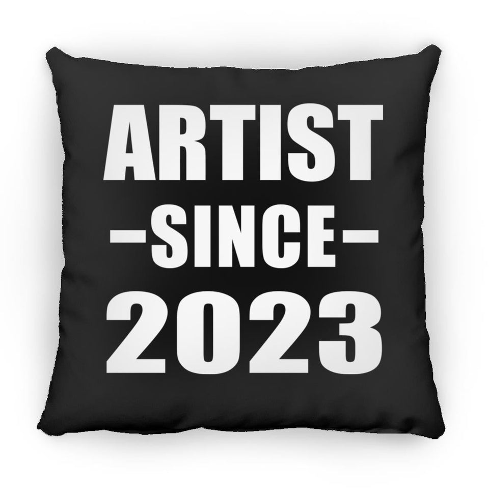 Artist Since 2023 - Throw Pillow Black