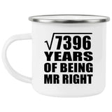 86th Anniversary Square Root of 7396 Years of Being Mr Right - 12oz Camping Mug