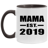 Mama Established EST. 2019 - 11oz Accent Mug Black