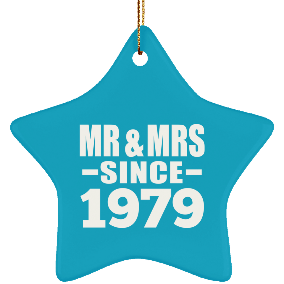 45th Anniversary Mr & Mrs Since 1979 - Star Ornament