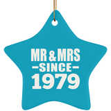 45th Anniversary Mr & Mrs Since 1979 - Star Ornament