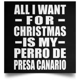 All I Want For Christmas Is My Perro De Presa Canario - Poster Square
