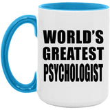 World's Greatest Psychologist - 15oz Accent Mug Blue