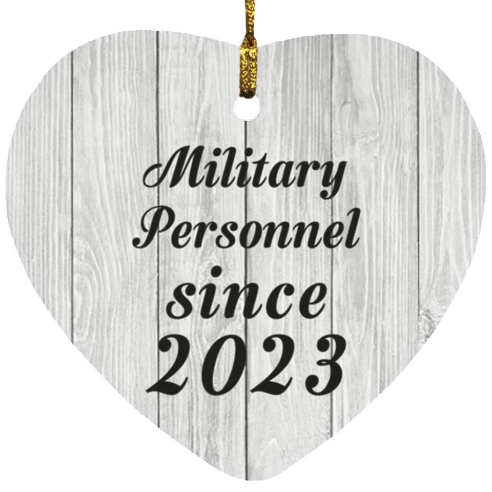 Military Personnel Since 2023 - Heart Ornament F