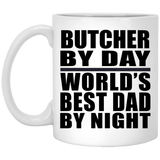 Butcher By Day World's Best Dad By Night - 11 Oz Coffee Mug