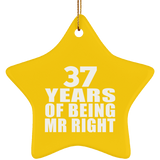 37th Anniversary 37 Years Of Being Mr Right - Star Ornament