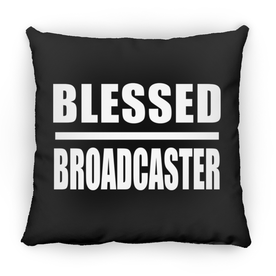 Blessed Broadcaster - Throw Pillow Black