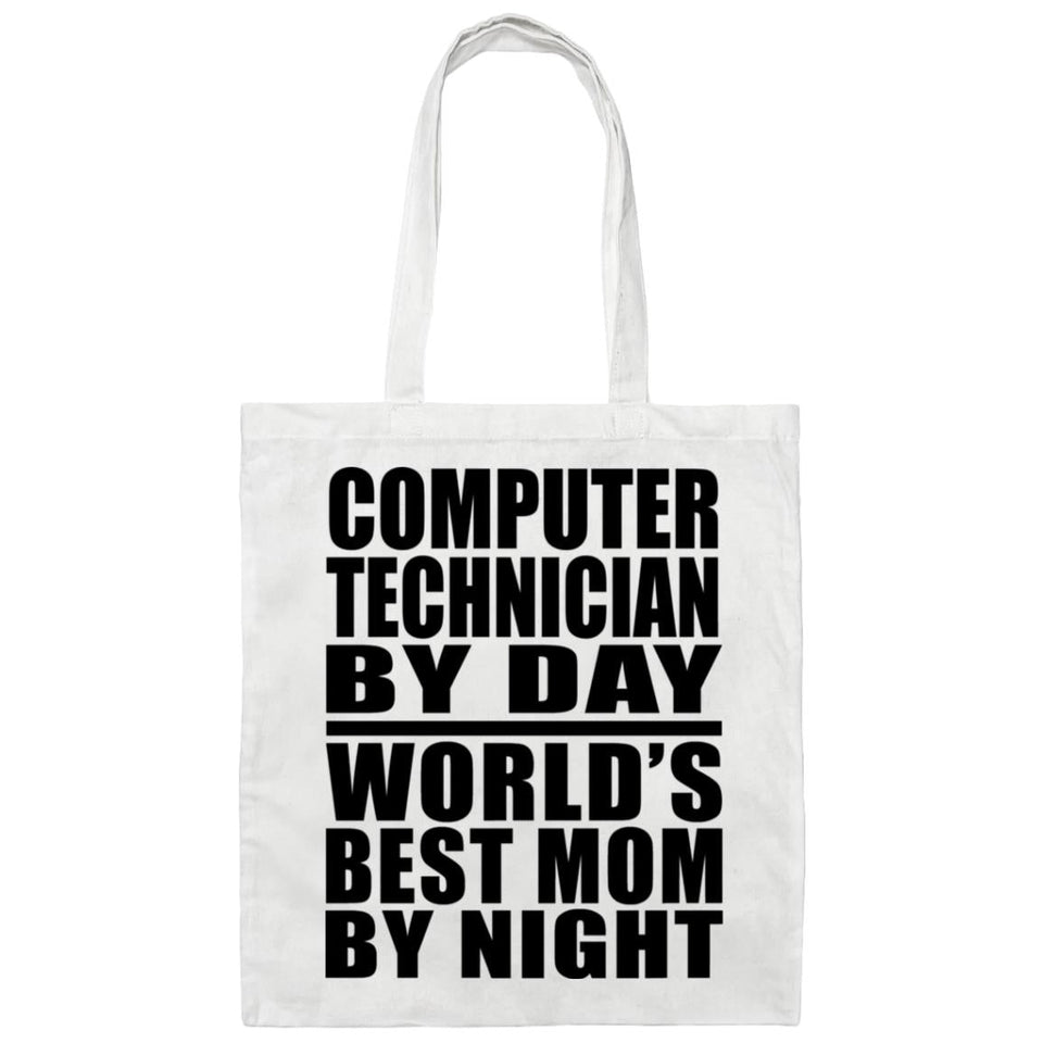 Computer Technician By Day World's Best Mom By Night - Tote Bag White