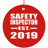 Safety Inspector Established EST. 2019 - Circle Ornament