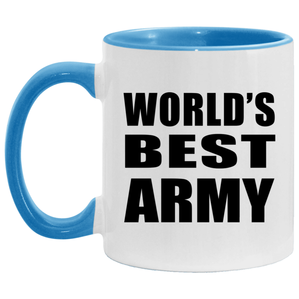 World's Best Army - 11oz Accent Mug Blue