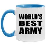 World's Best Army - 11oz Accent Mug Blue