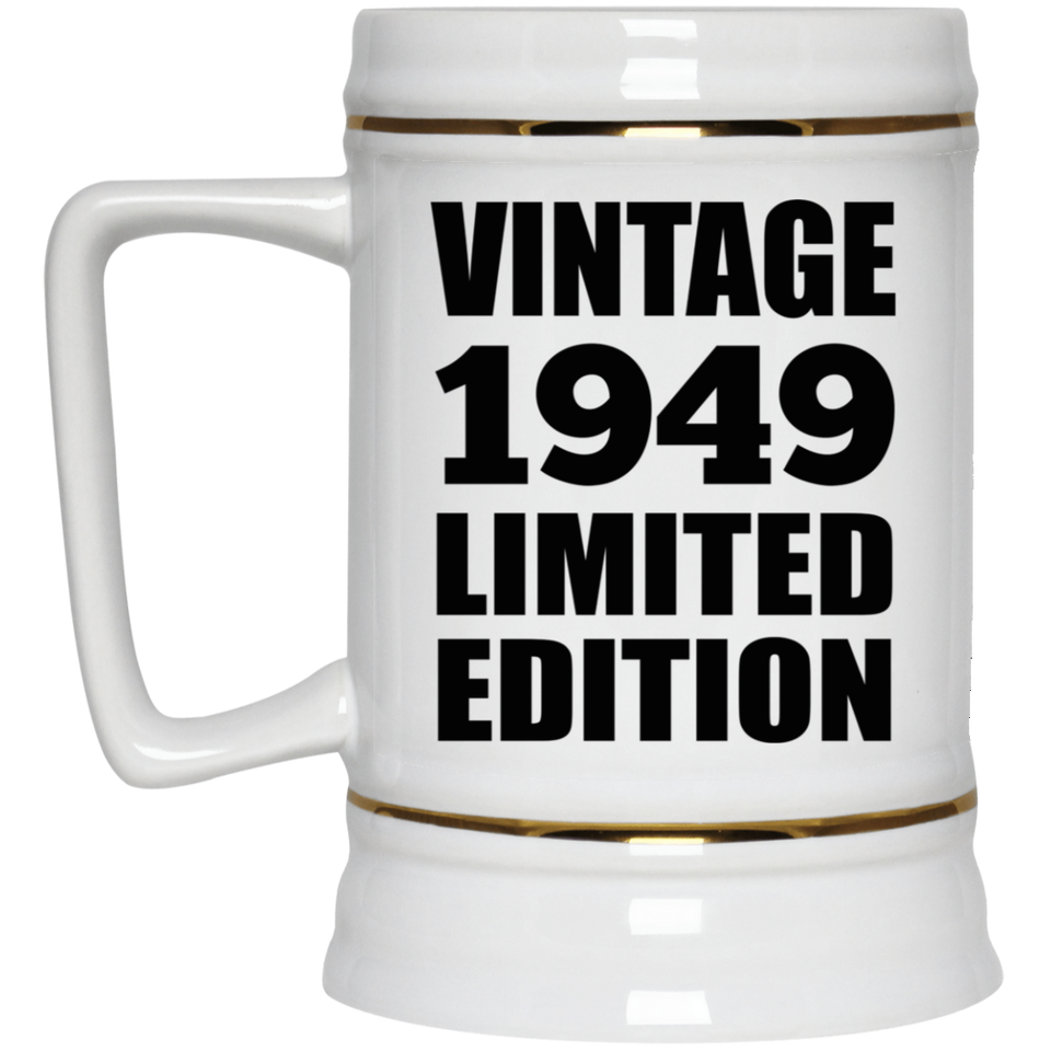 75th Birthday Vintage 1949 Limited Edition - Beer Stein