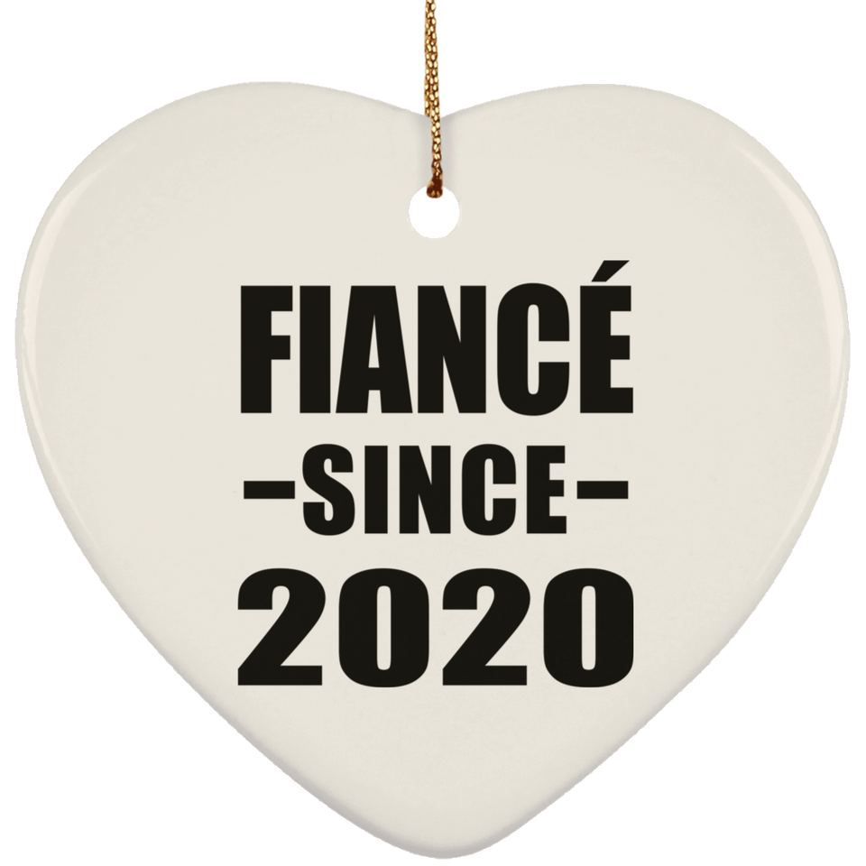 Fiance Since 2020 - Heart Ornament