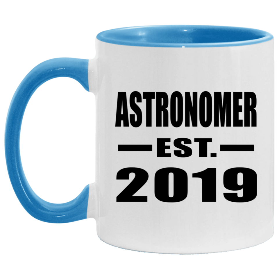 Astronomer Established EST. 2019 - 11oz Accent Mug Blue