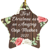 First Christmas As an Amazing Step Mother 2021 - Star Ornament A