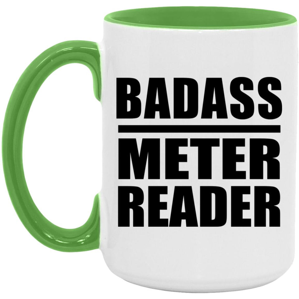 Badass Meter Reader - 15oz Accent Mug Green
