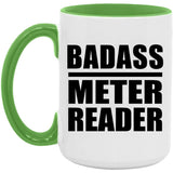 Badass Meter Reader - 15oz Accent Mug Green