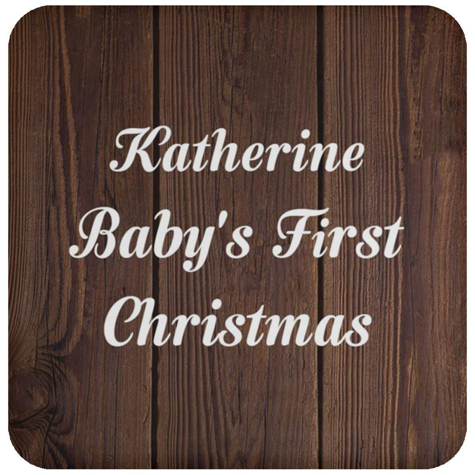 Katherine Baby's First Christmas - Drink Coaster D