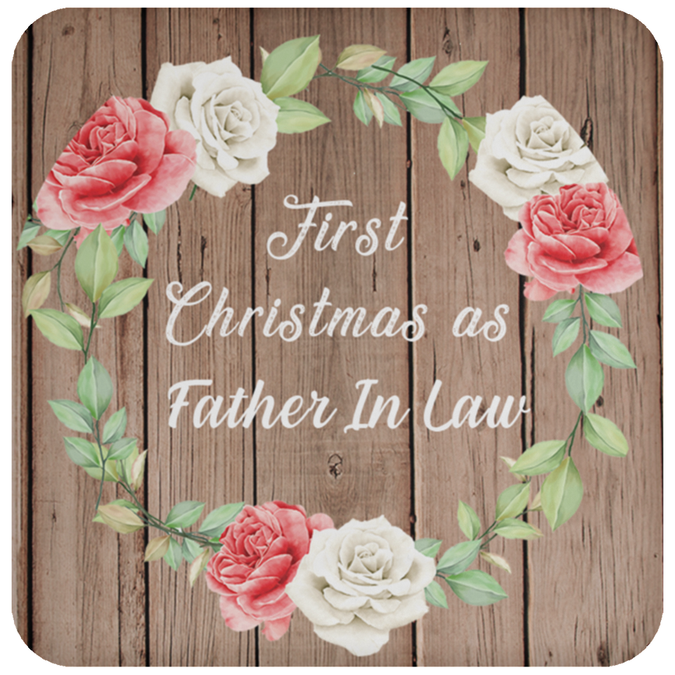 First Christmas As Father In Law - Drink Coaster B
