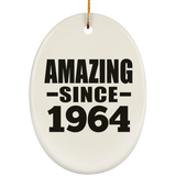 60th Birthday Amazing Since 1964 - Oval Ornament