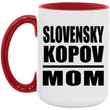 Slovensky Kopov Mom - 15oz Accent Mug Red
