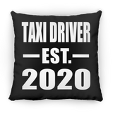 Taxi Driver Established EST. 2020 - Throw Pillow Black
