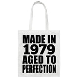 45th Birthday Made In 1979 Aged to Perfection - Tote Bag White