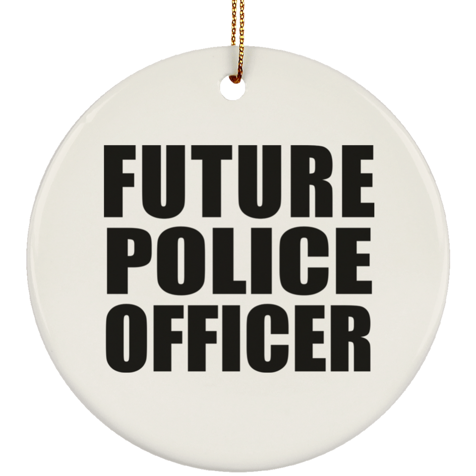 Future Police Officer - Circle Ornament